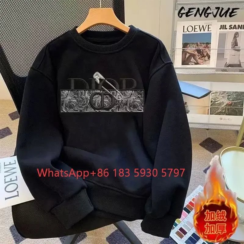 Crewneck Sweatshirt - Black Fleece-Lined 3