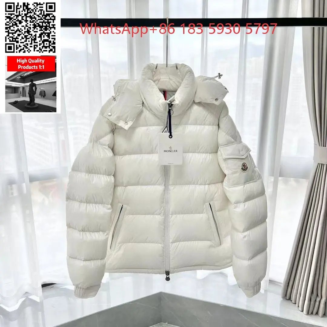 Moncler Mixed puffer jackets and tracksuit sets — Hooded down jacket-white