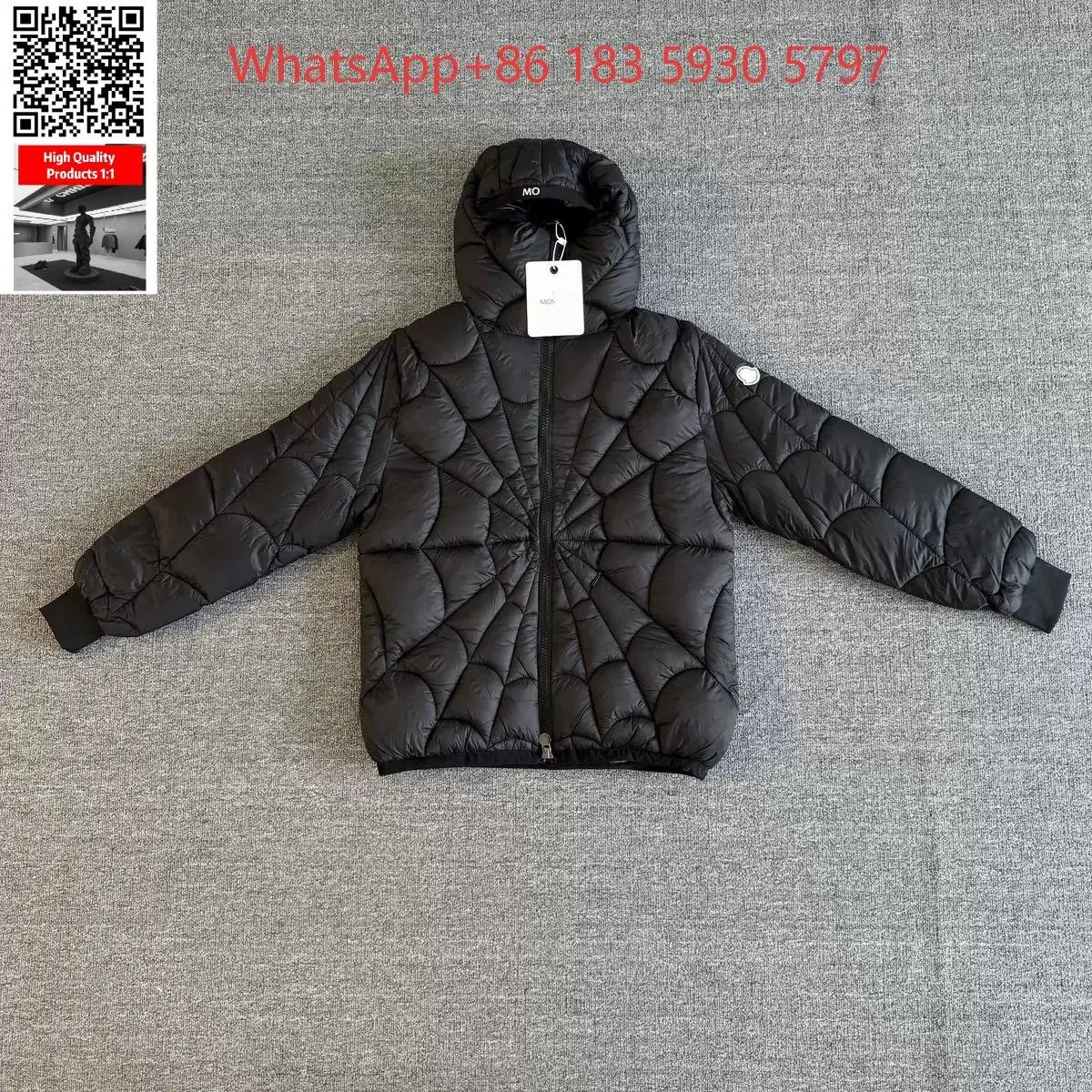 Moncler Mixed puffer jackets and tracksuit sets — Spider Hooded Down Jacket-Black