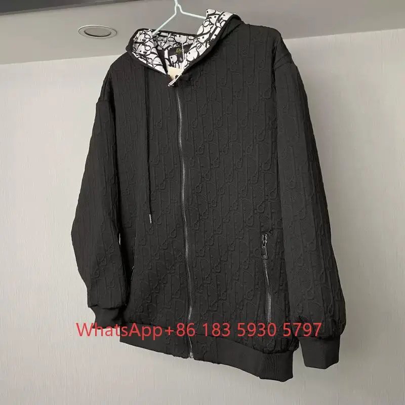 Dior Zip-Up Hoodie Black