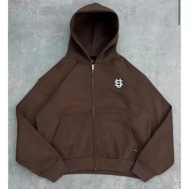 Saint Alexander Tracksuits Zip-up hoodie and jogger tracksuit — Suvene-Brown hoodie