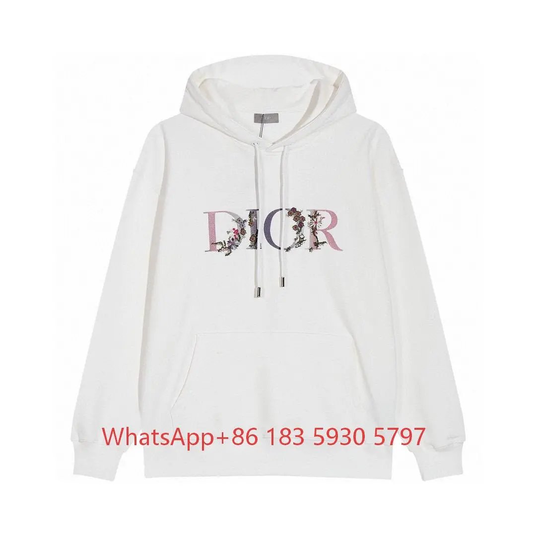 Dior Floral Logo Hoodie - White