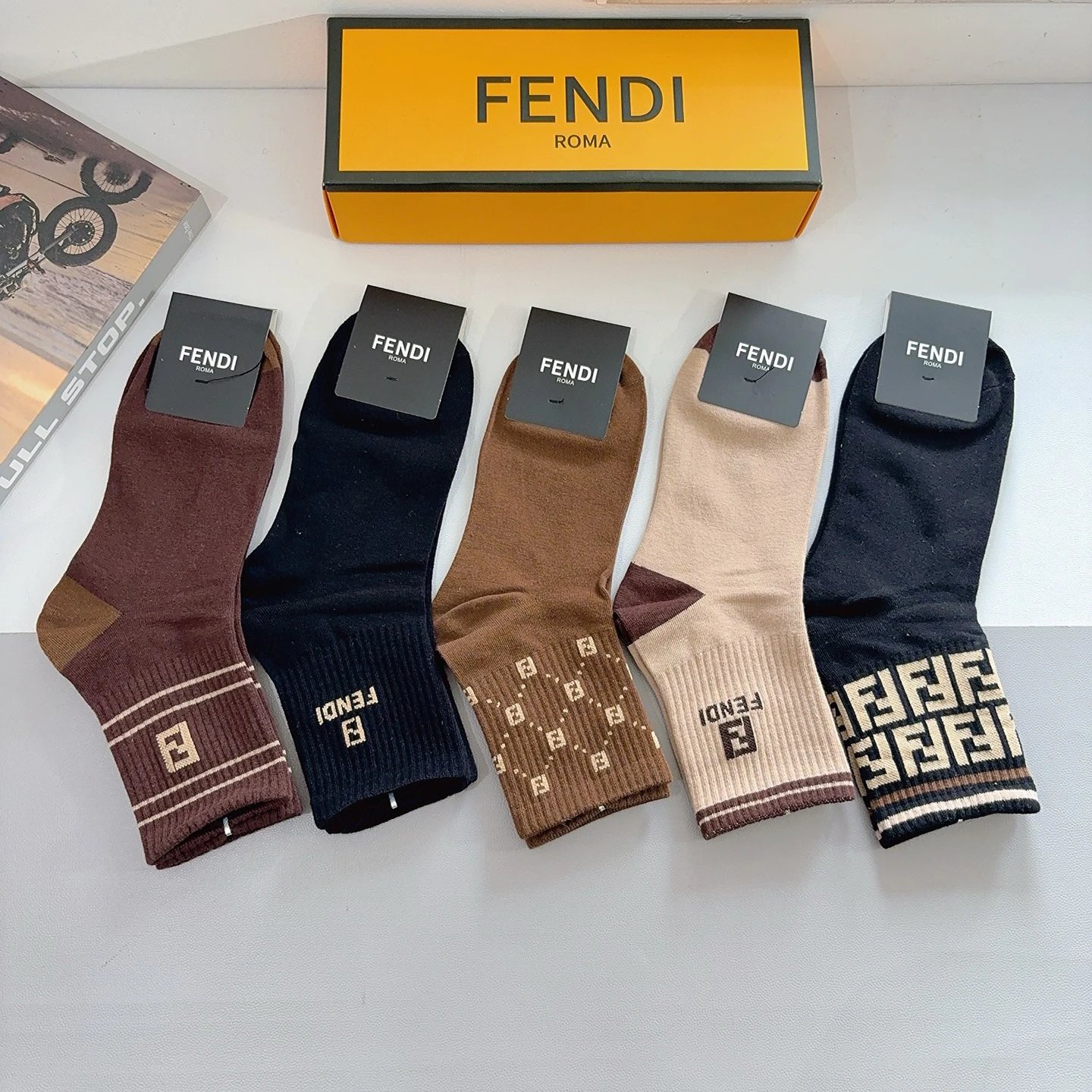 Fendi Crew Cotton Socks Ver.C — photo 4