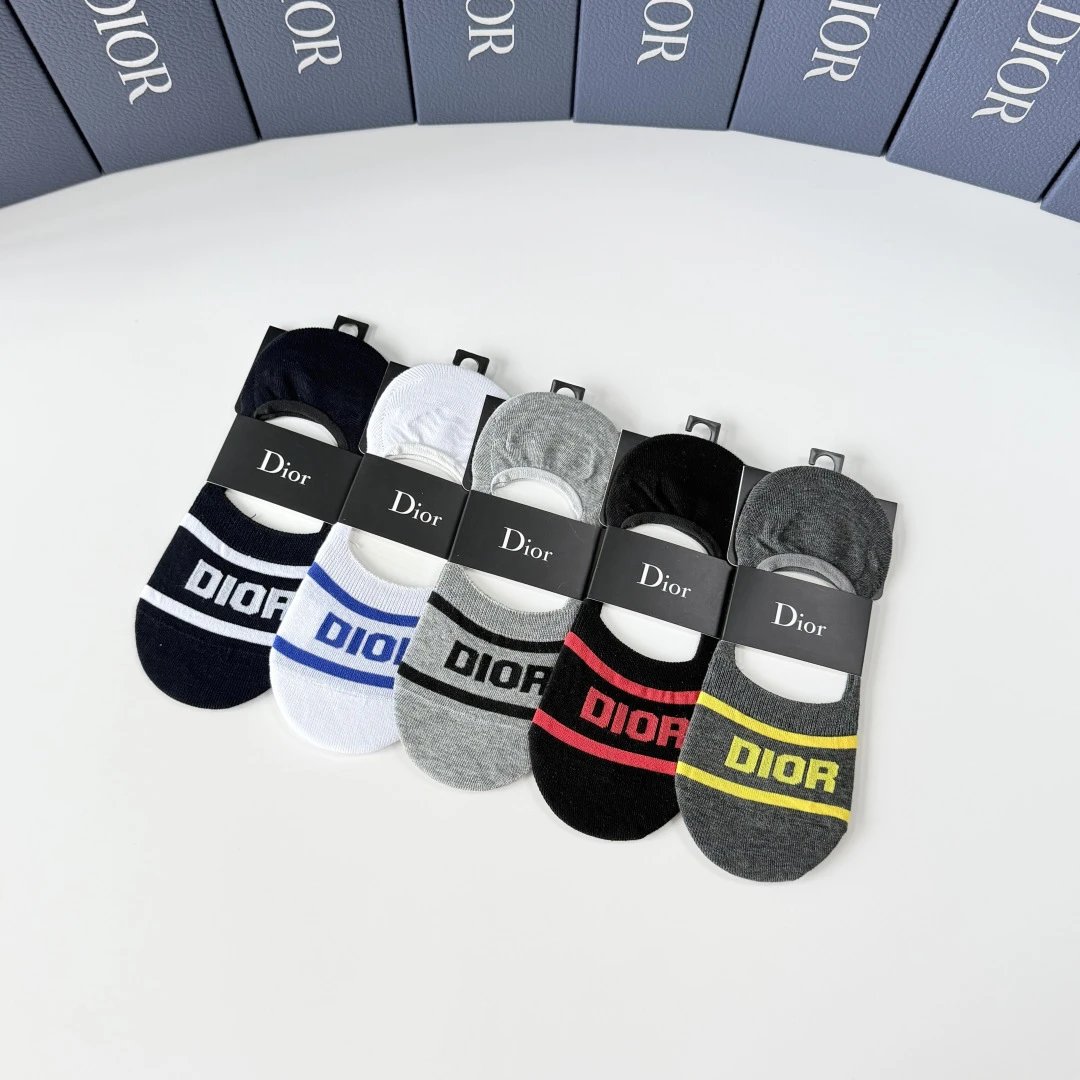 Dior Classic No-Show Socks 5-Pair Box — photo 8