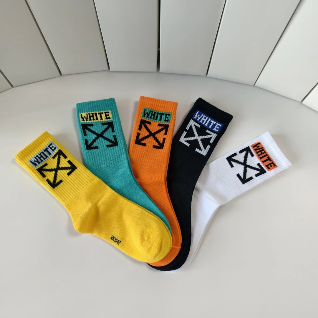 Off-White Crew Socks 5-Pair Box Ver.C — QC