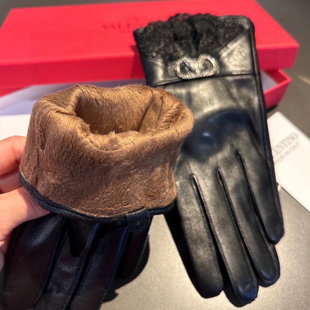 Valentino Lambskin Cashmere Gloves Ver.E — Photo 7