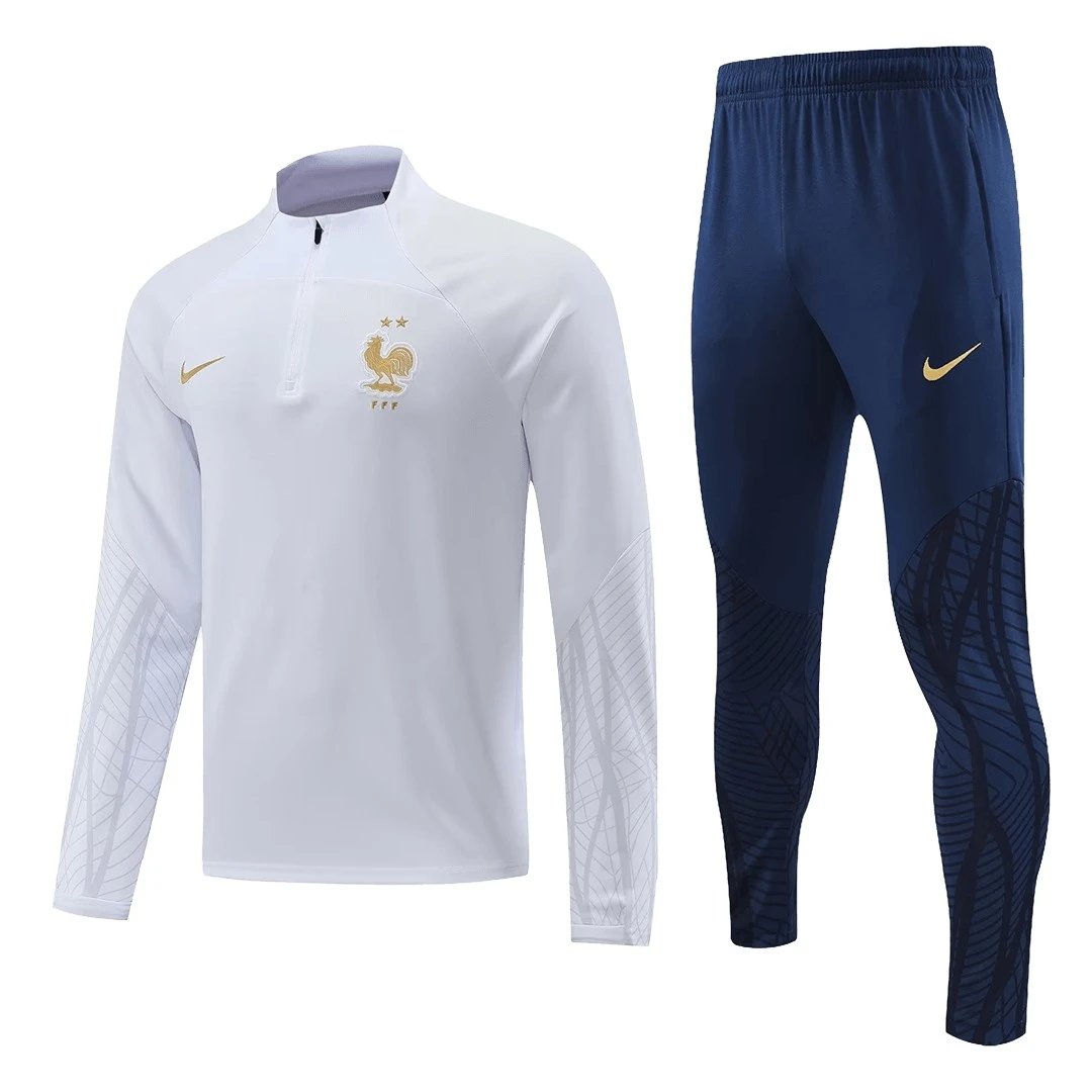 France 1 4 Zip Tracksuit 2022 White — photo 2