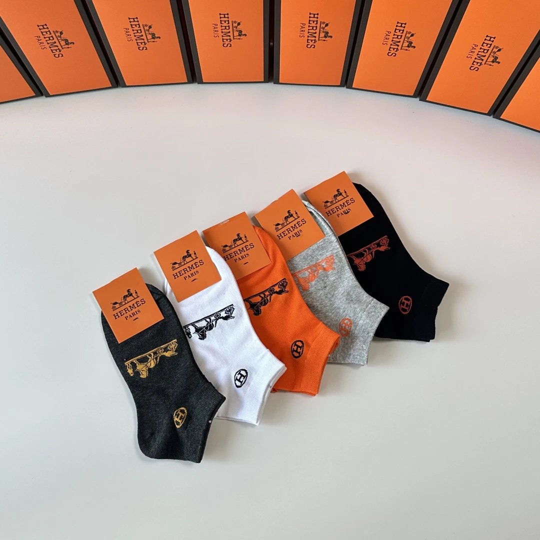 Hermes Quarter Socks 5-Pair Box Ver.A — photo 8