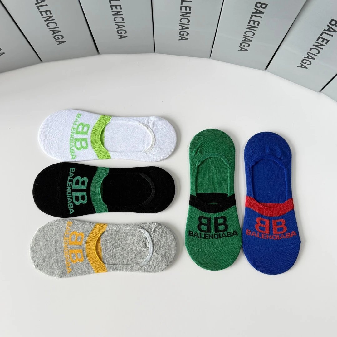Balenciaga No-Show Socks 5-Pair Box Ver.A — photo 7