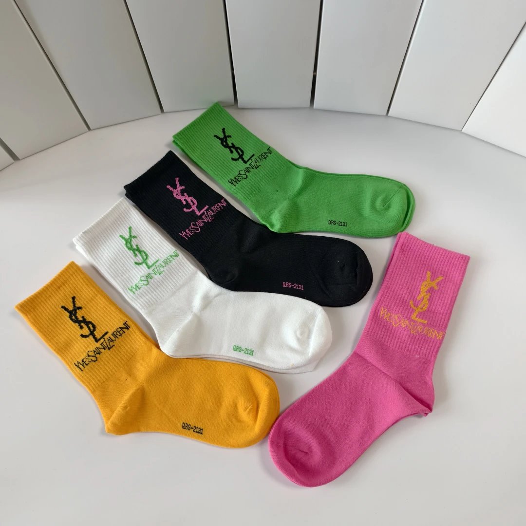 Saint Laurent Crew Socks 5-Pair Box Ver.B — photo 4