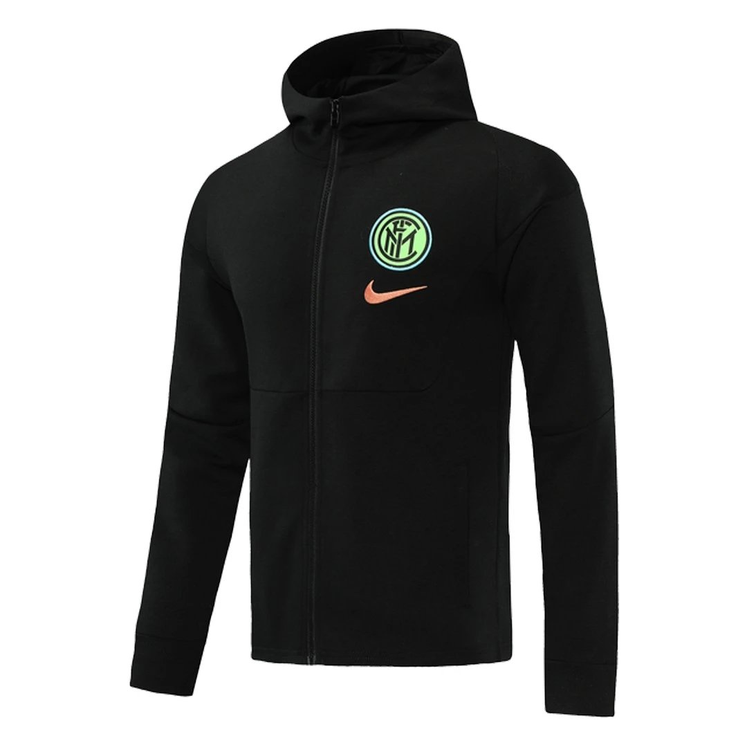 Inter Milan 2021 Hoodie Jacket 22 Black — Photo 2
