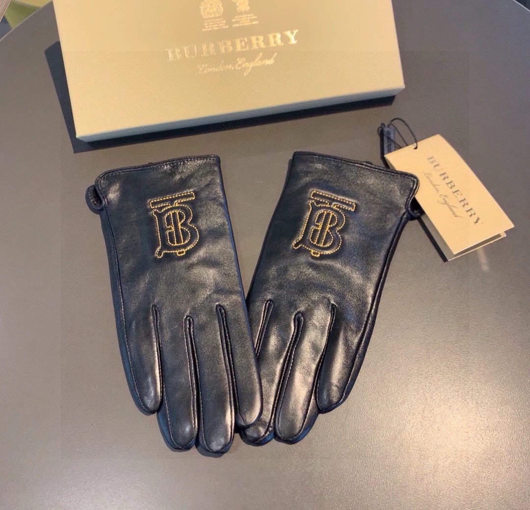 Burberry Lambskin Cashmere Gloves — Photo 7