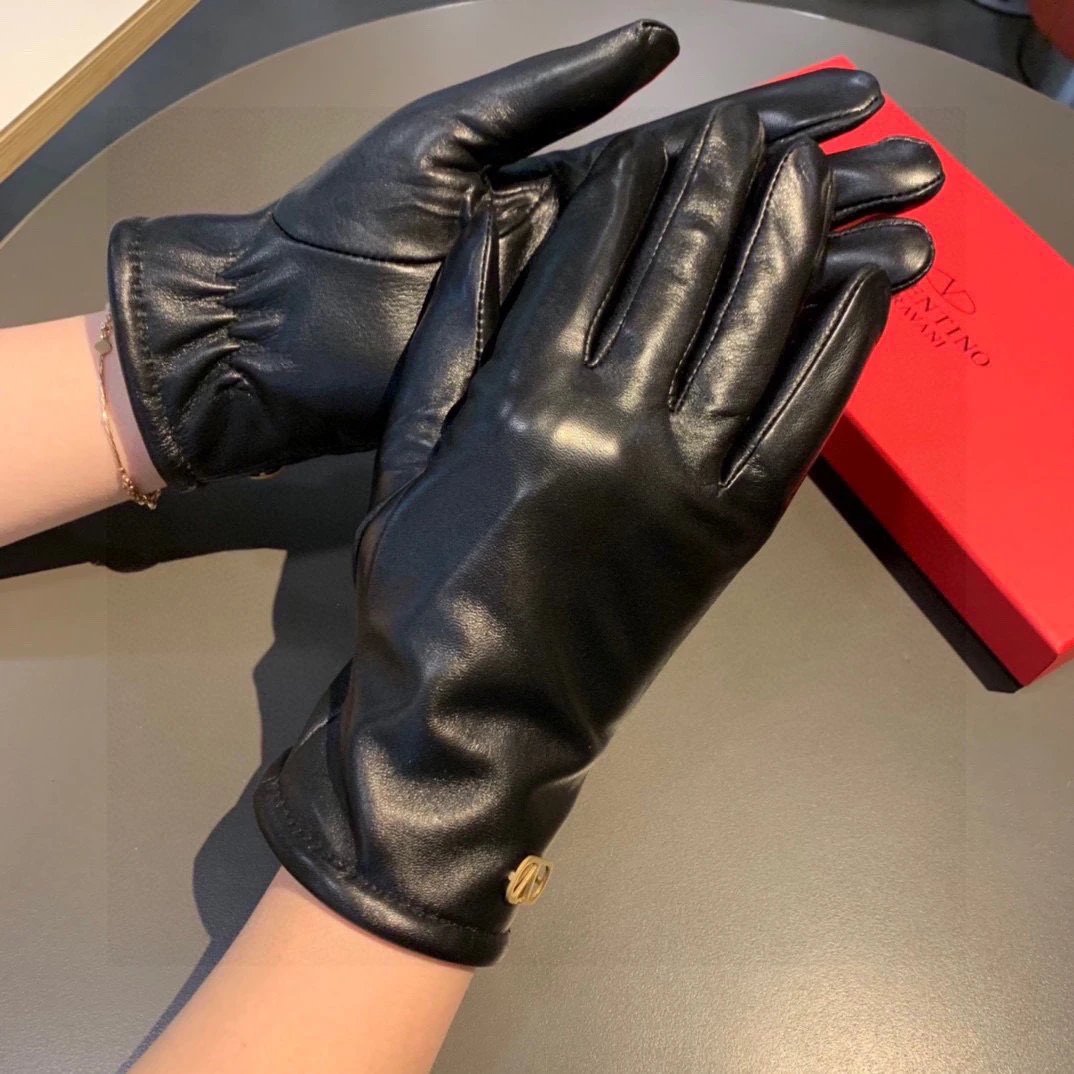 Valentino Lambskin Cashmere Gloves Ver.D — Zdjęcie 9