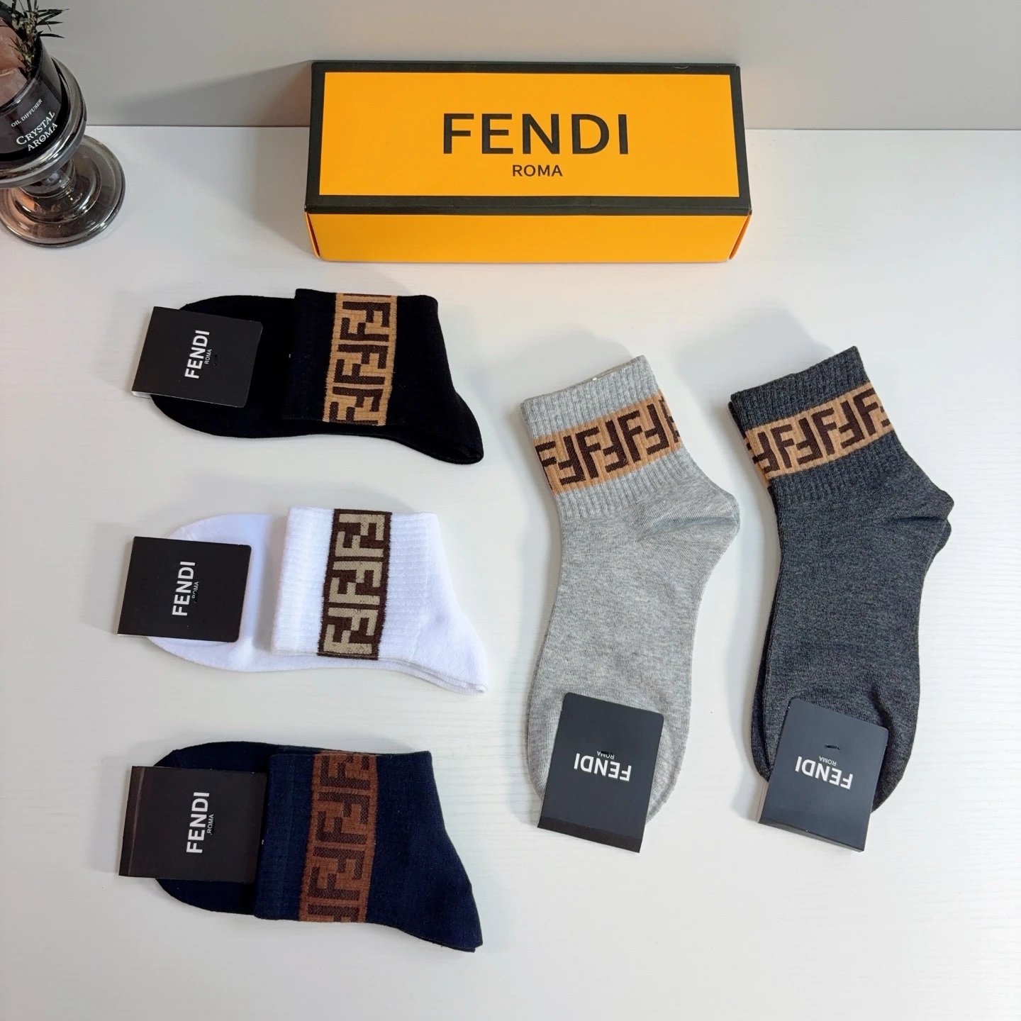Fendi Crew Cotton Socks Ver.B — Photo 8