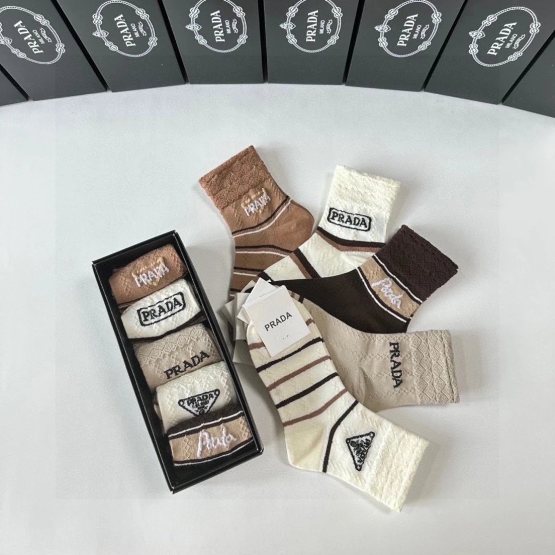Prada Crew Socks 5-Pair Box Ver.B — photo 9