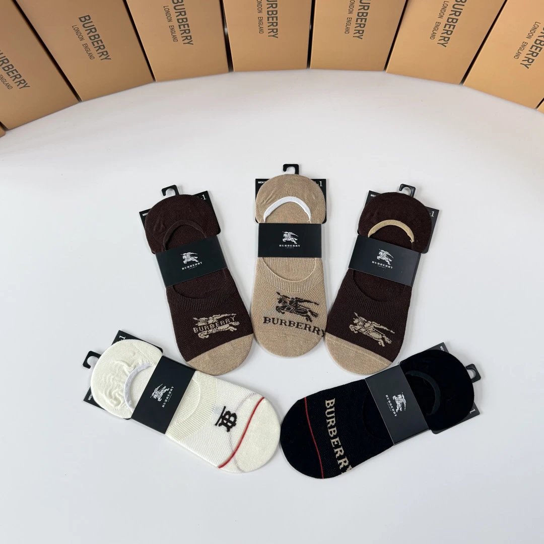 Burberry Classic No-Show Socks 5-Pair Box Ver.C — photo 3