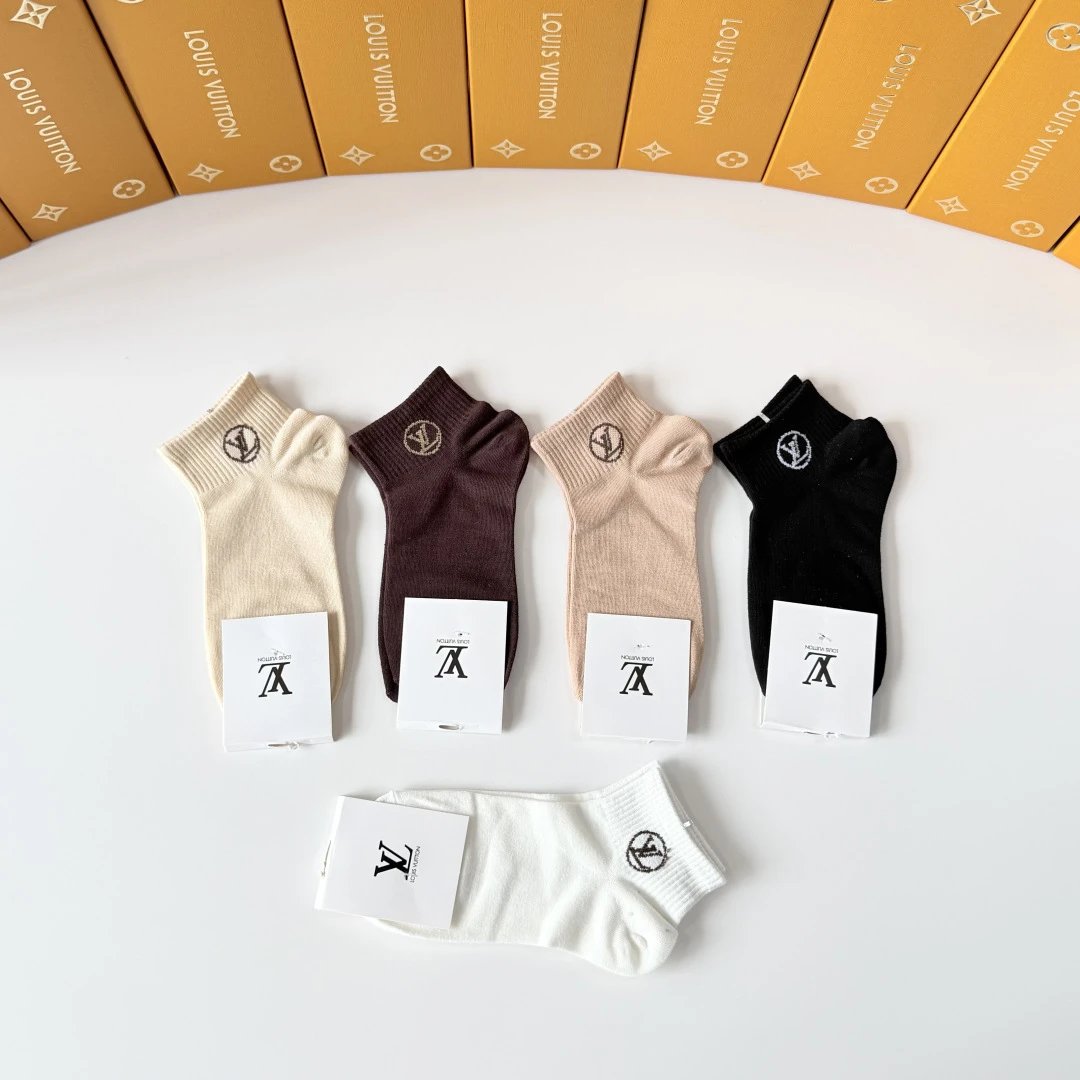 Louis Vuitton Quarter Socks 5-Pair Box Ver.A — photo 4