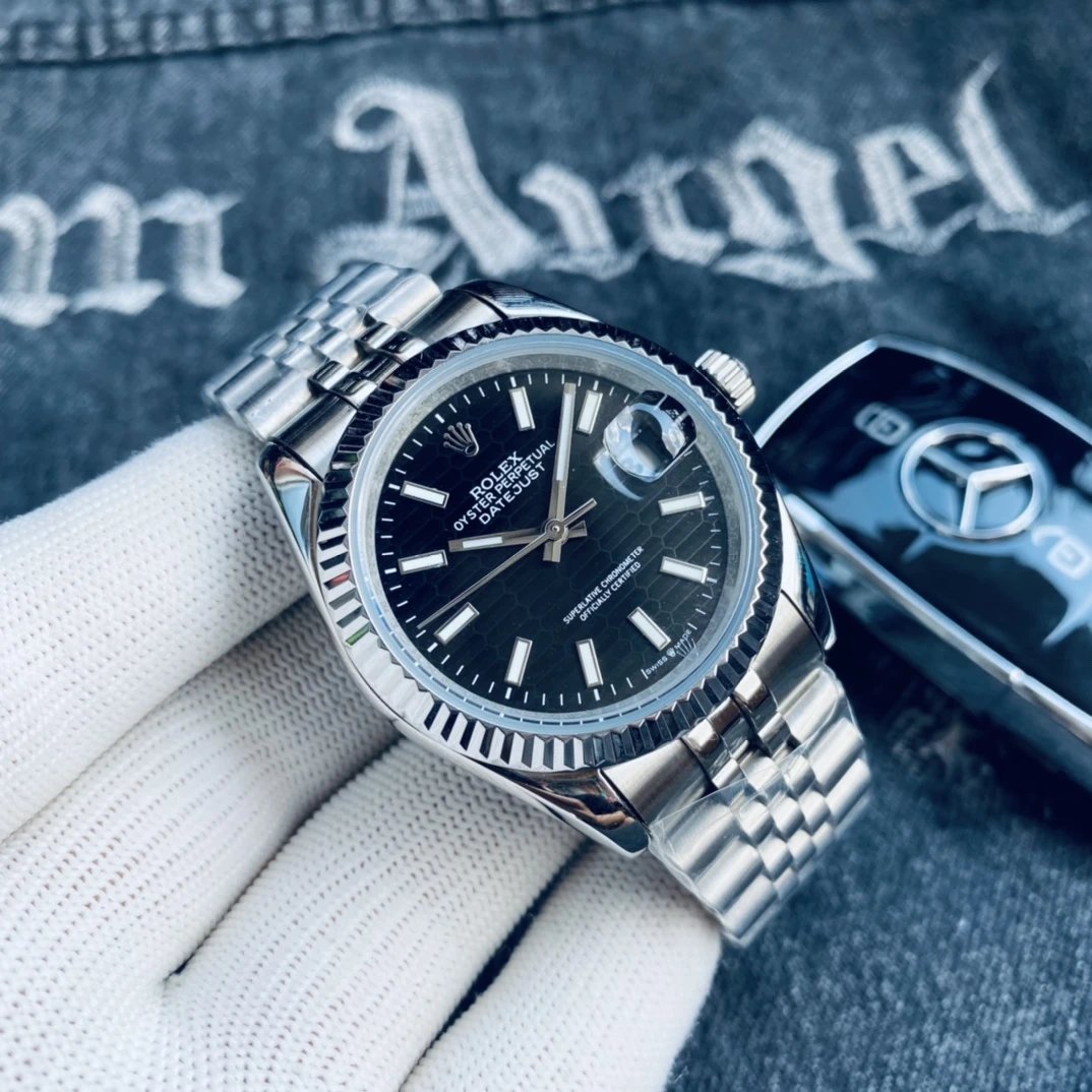 Reloj Rolex Datejust con bisel estriado y brazalete Jubilee de 41 mm Estilo 03