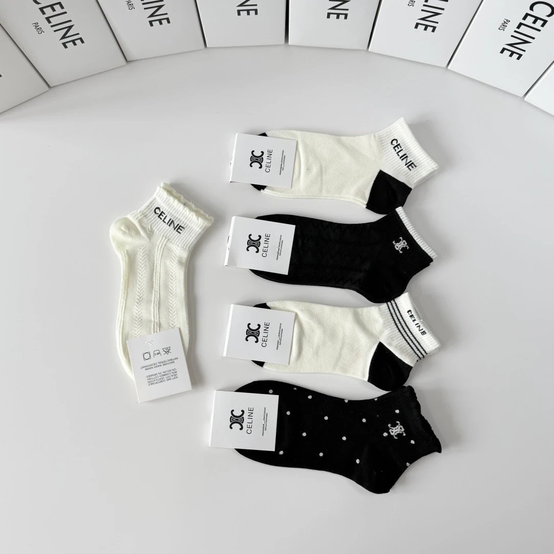 Celine Quarter Socks 5-Pair Box Ver.C — Photo 6