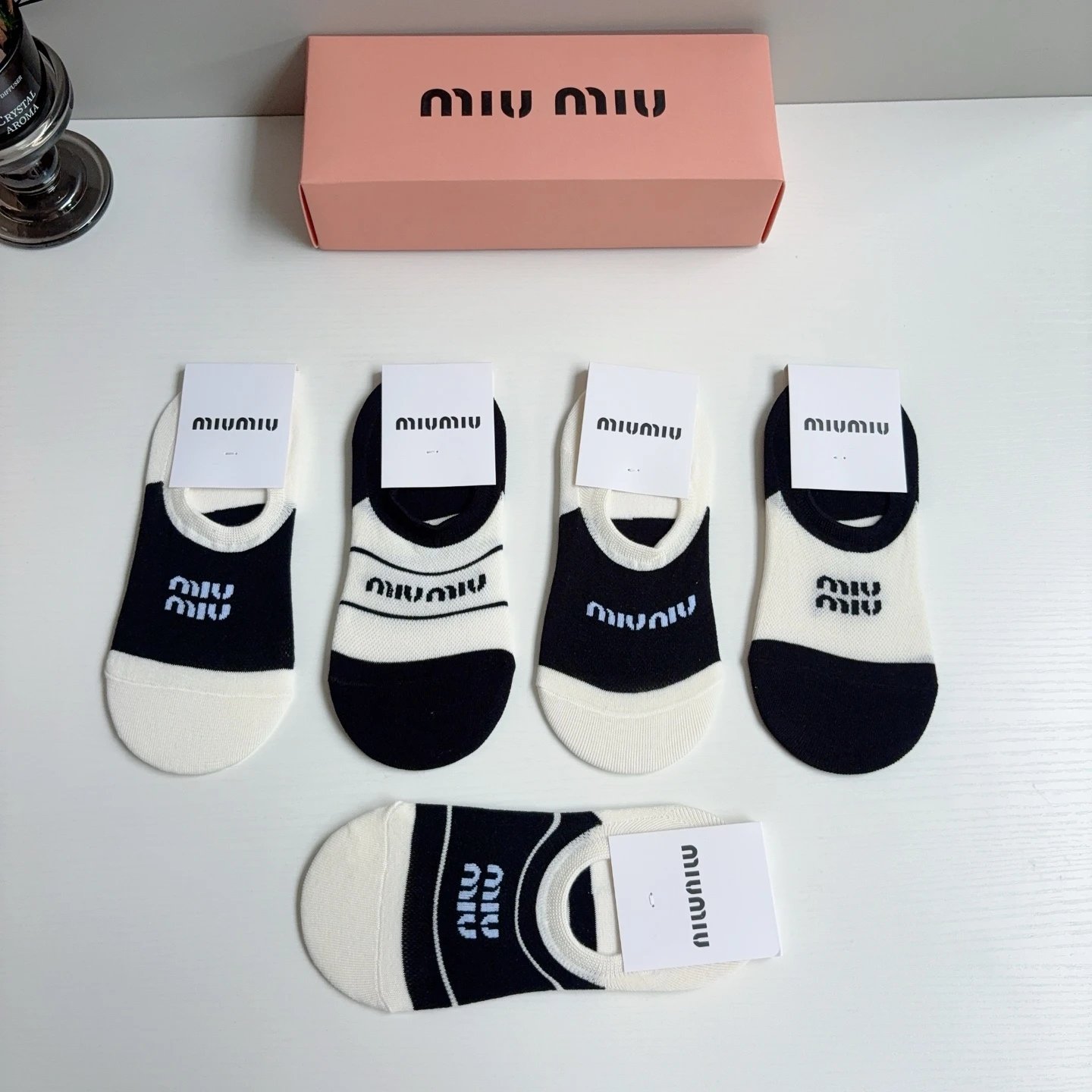 Miu Miu Cotton No-Show Socks — photo 8