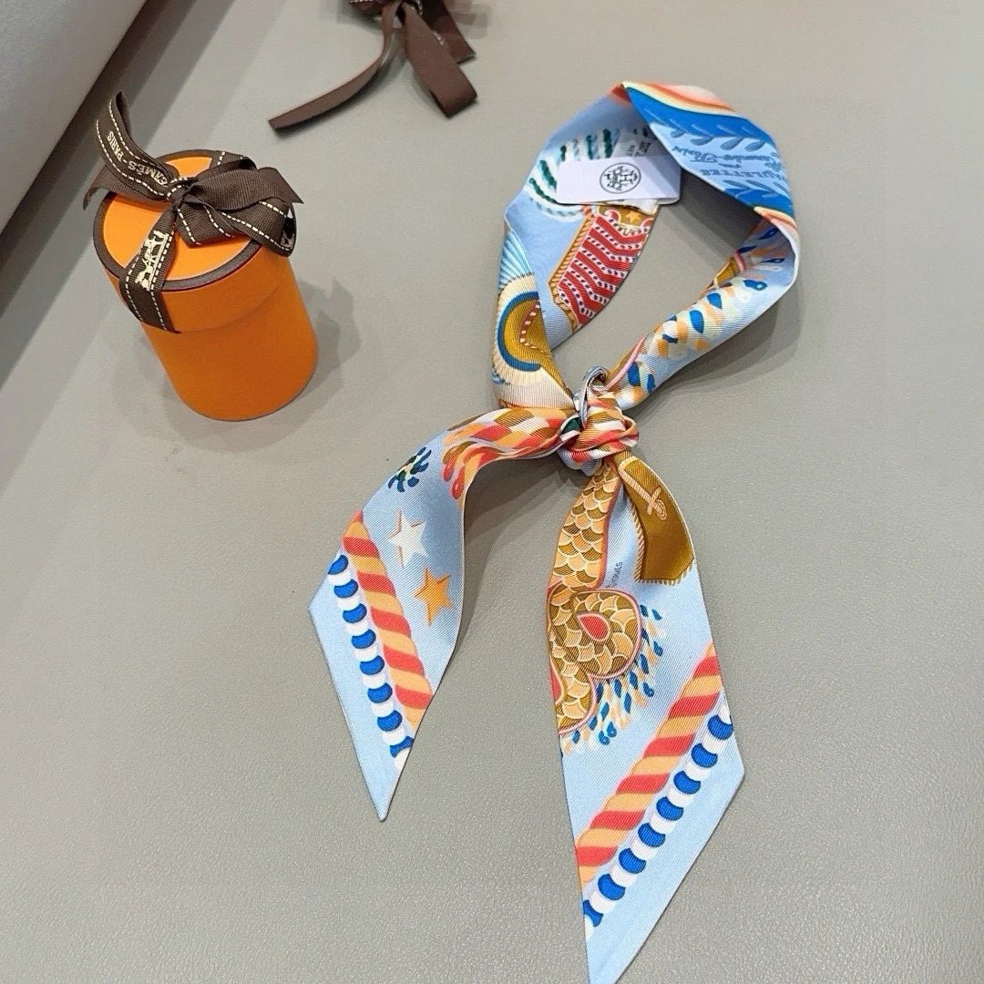 Hermes Silk Hair Ribbon Ver.B — Photo 7