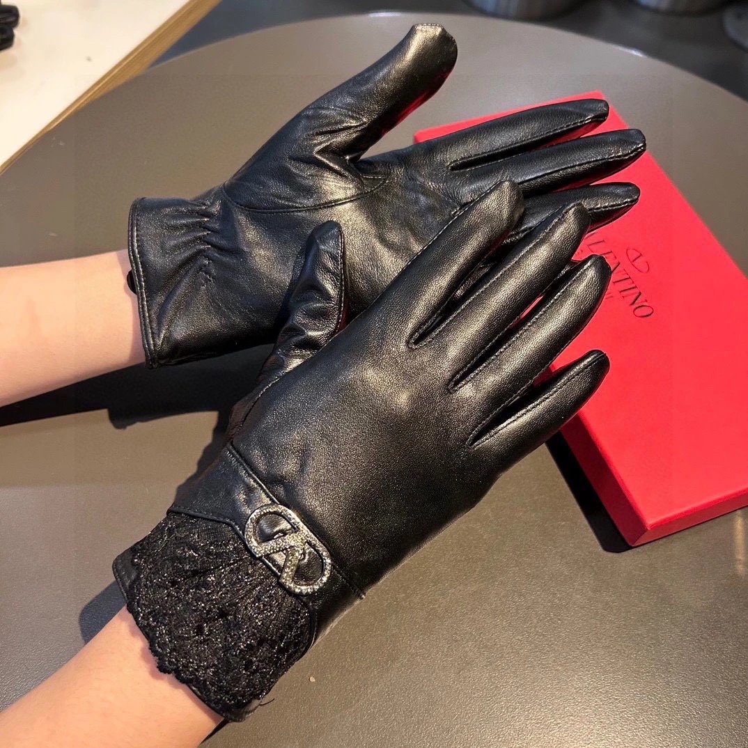 Valentino Lambskin Cashmere Gloves Ver.E — Photo 3