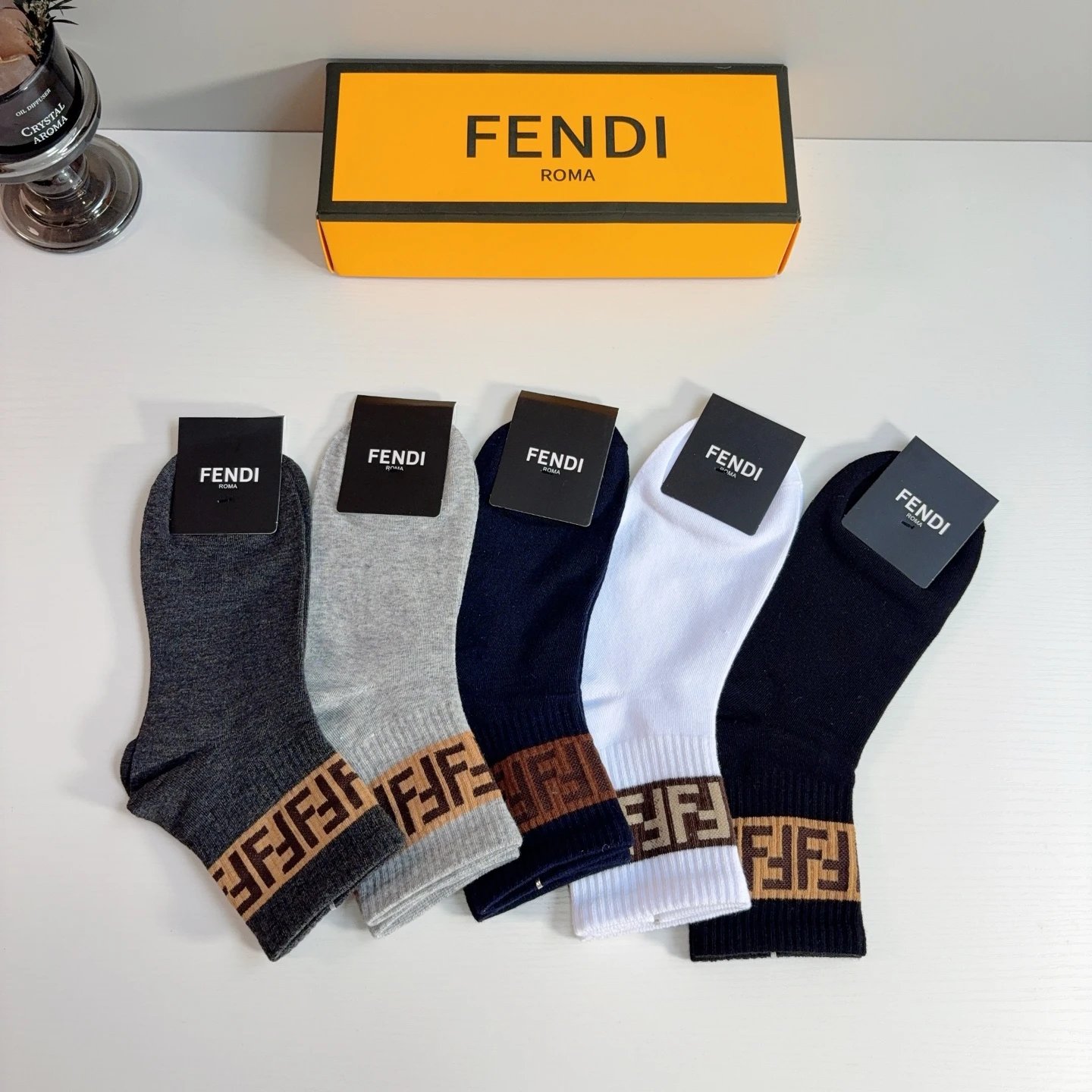 Fendi Crew Cotton Socks Ver.B — Photo 4
