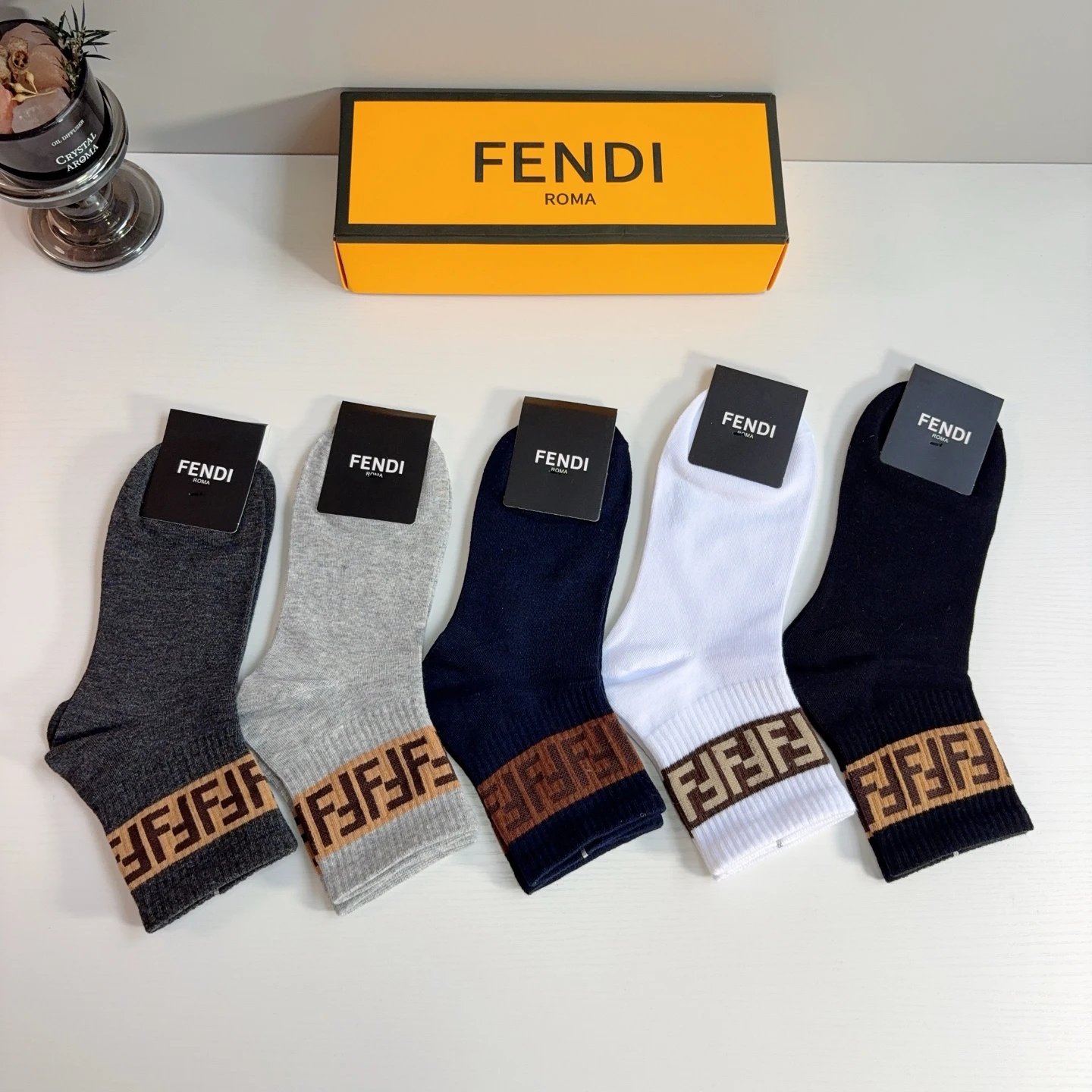 Fendi Crew Cotton Socks Ver.B — Photo 3
