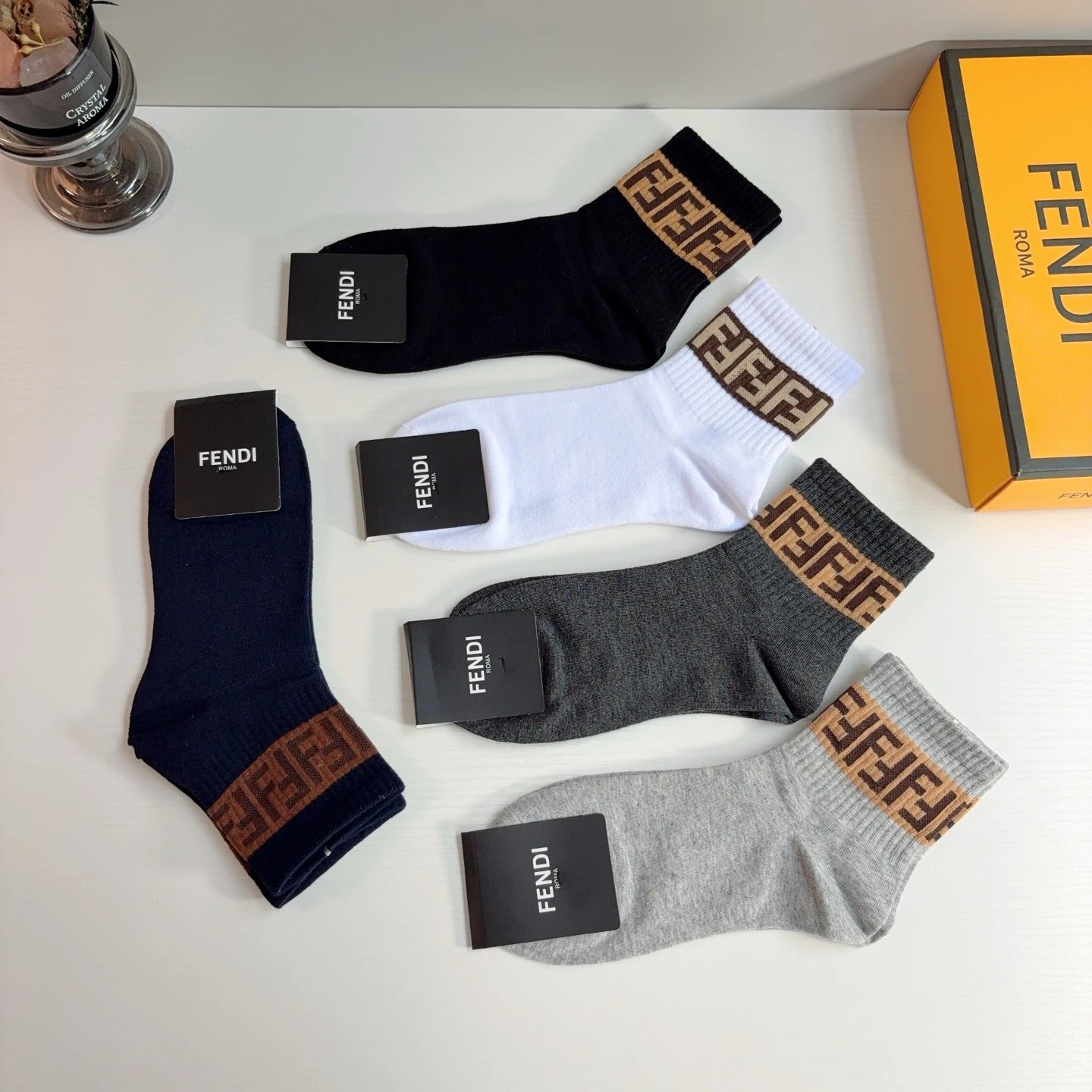 Fendi Crew Cotton Socks Ver.B — Photo 9