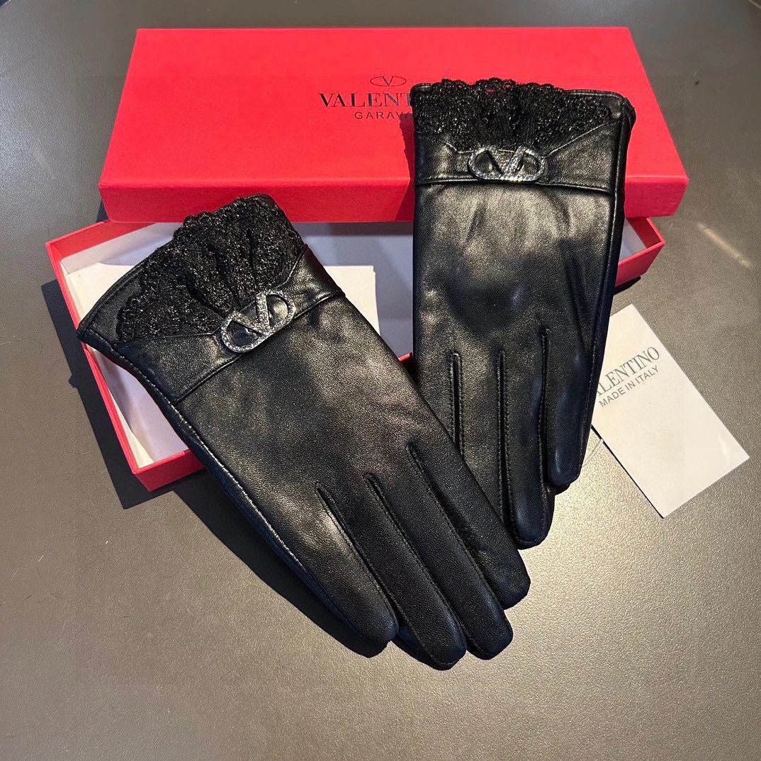 Valentino Lambskin Cashmere Gloves Ver.E — Photo 9
