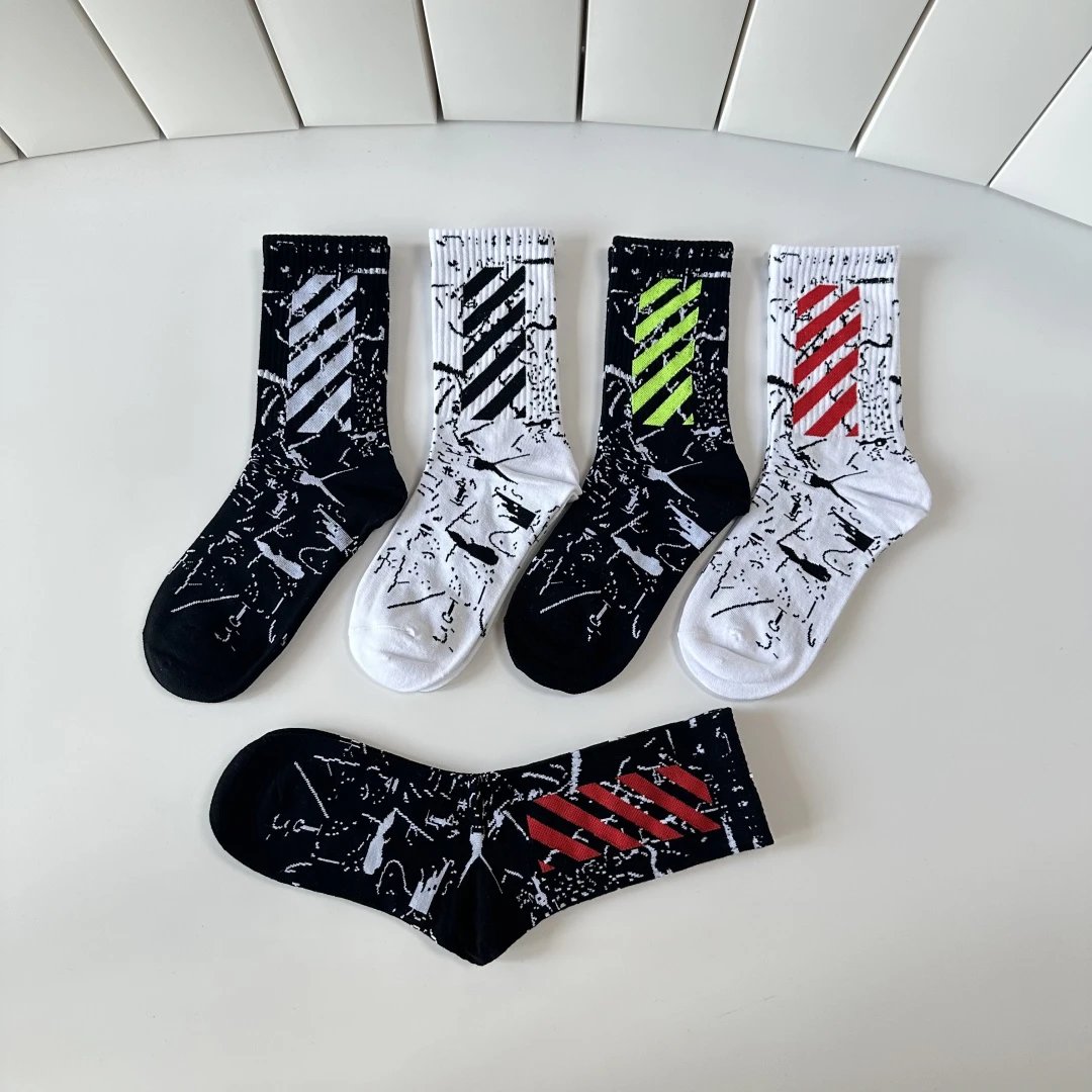Off-White Crew Socks 5-Pair Box Ver.D — QC