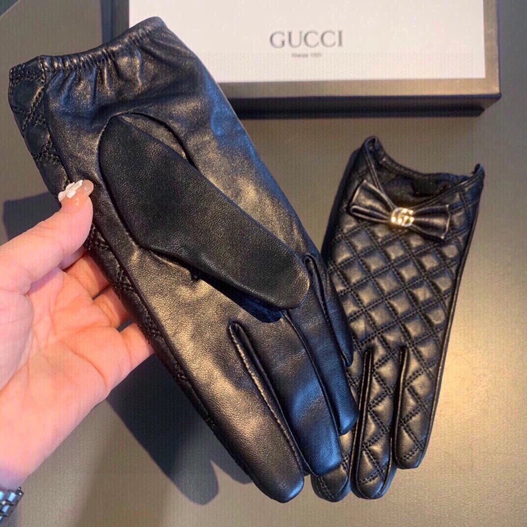 Gucci Lambskin Cashmere Gloves Ver.G — Photo 6