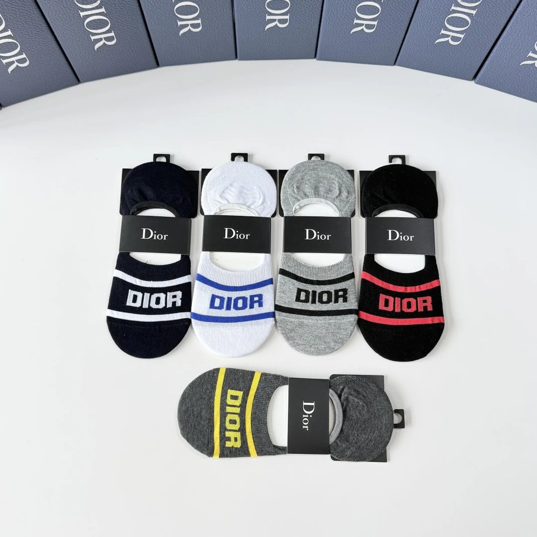 Dior Classic No-Show Socks 5-Pair Box — photo 4