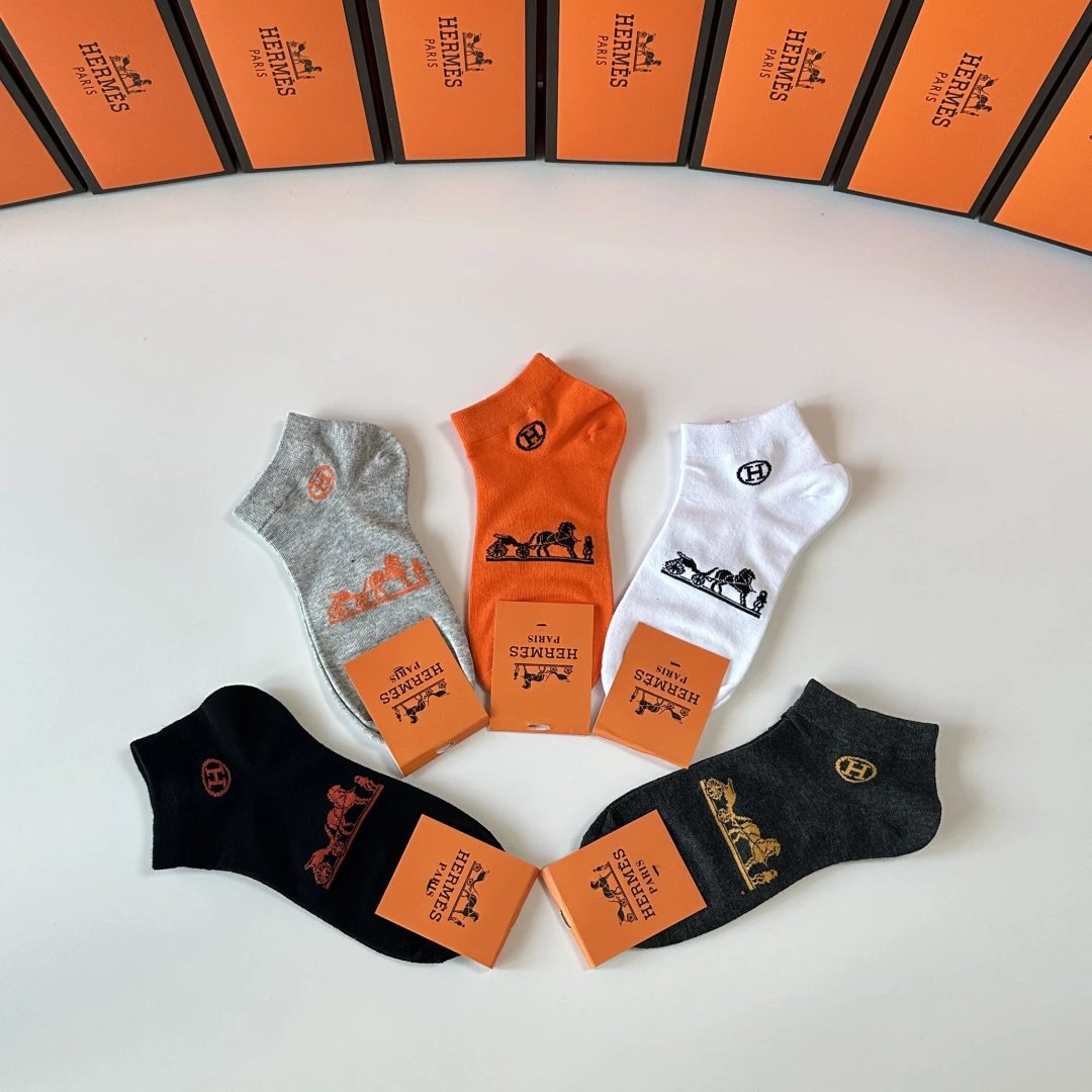 Hermes Quarter Socks 5-Pair Box Ver.A — photo 3