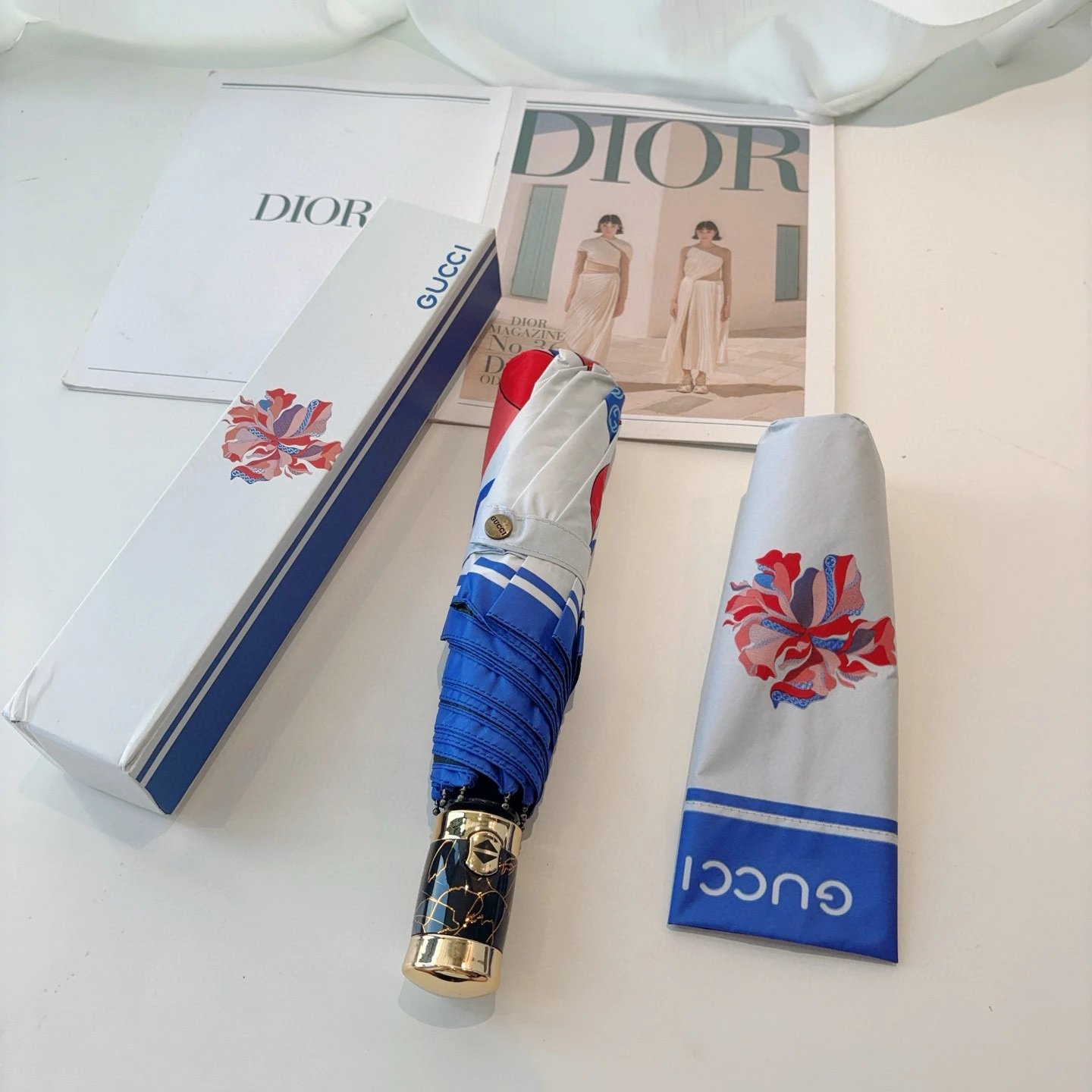 Gucci UV Protection Folding Umbrella Ver.K — Zdjęcie 3