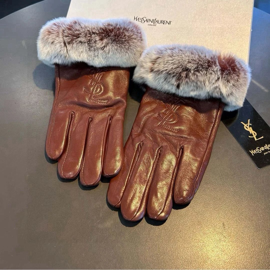 Saint Laurent Lambskin Cashmere Gloves Ver.C — Photo 6
