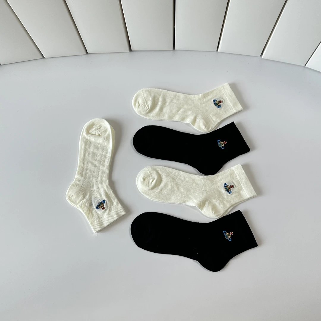 Vivienne Westwood Embroidered Crew Socks 5-Pair Box Ver.A — photo 4