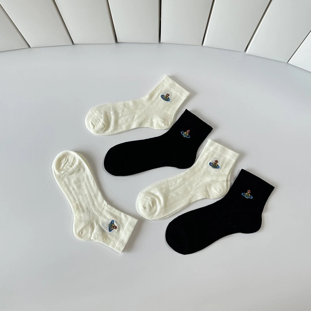 Vivienne Westwood Embroidered Crew Socks 5-Pair Box Ver.A — photo 3