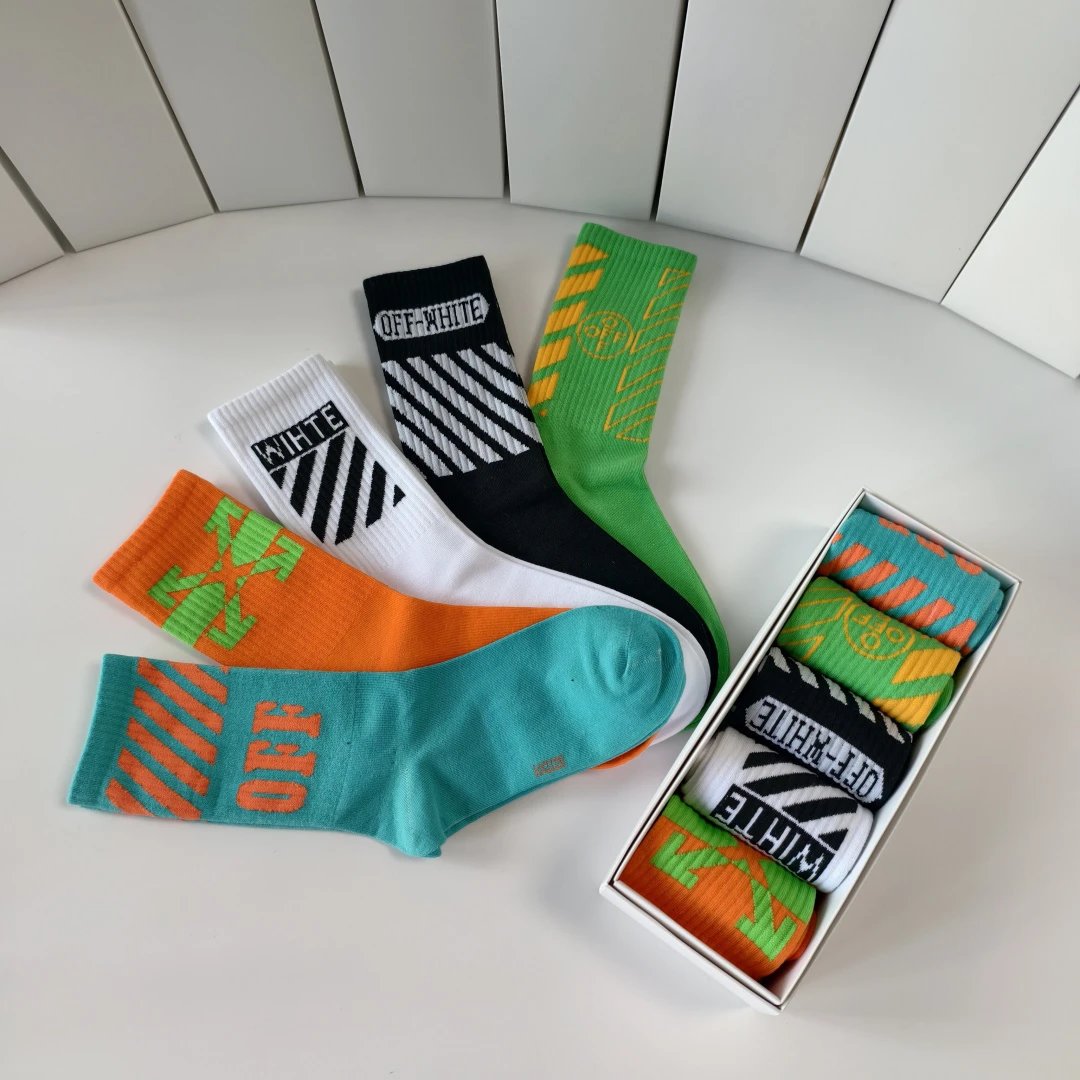 Off-White Crew Socks 5-Pair Box Ver.B — photo 8