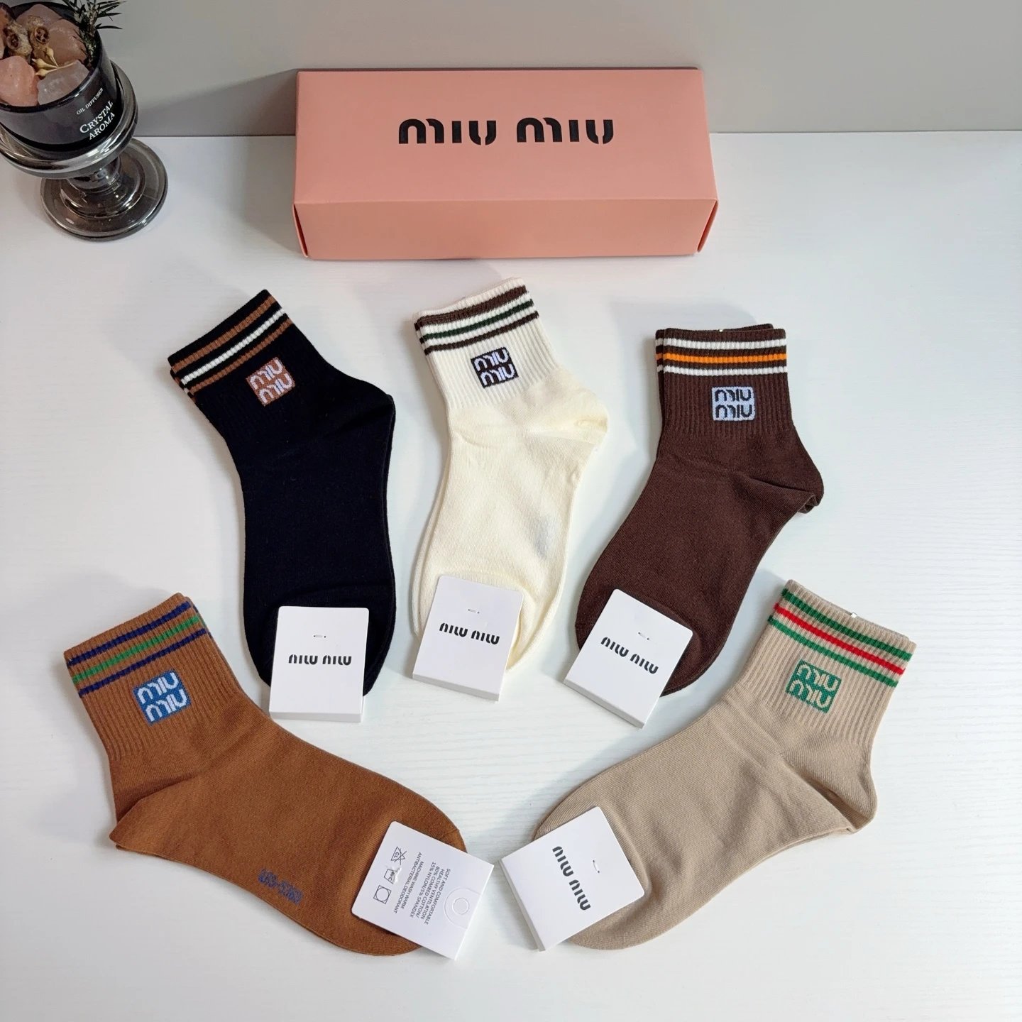 Miu Miu Crew Cotton Socks — Photo 7