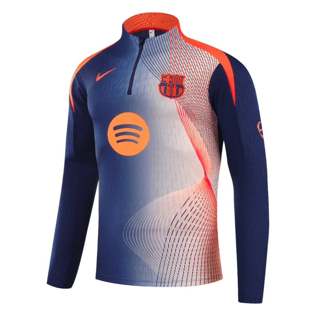 Barcelona 2025 1 4 Zip Tracksuit 26 Black Orange — QC