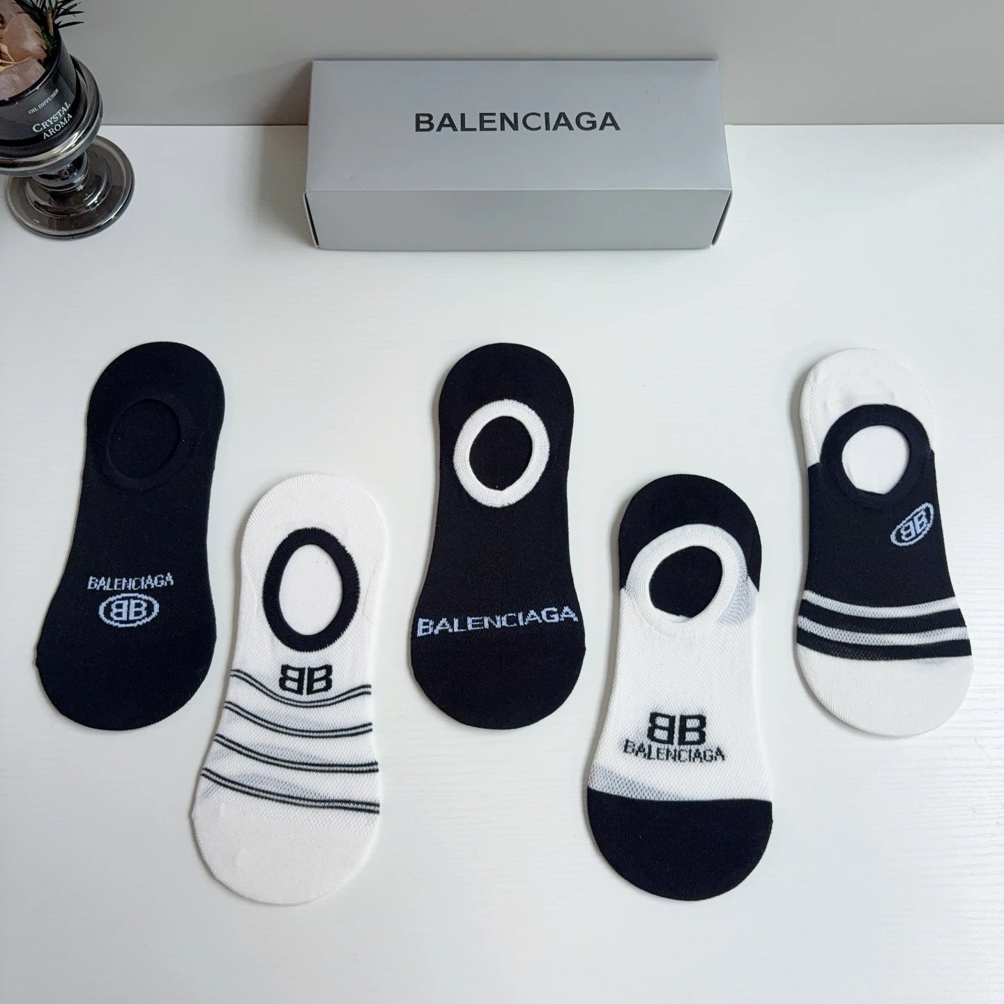 Balenciaga Cotton No-Show Socks — photo 7