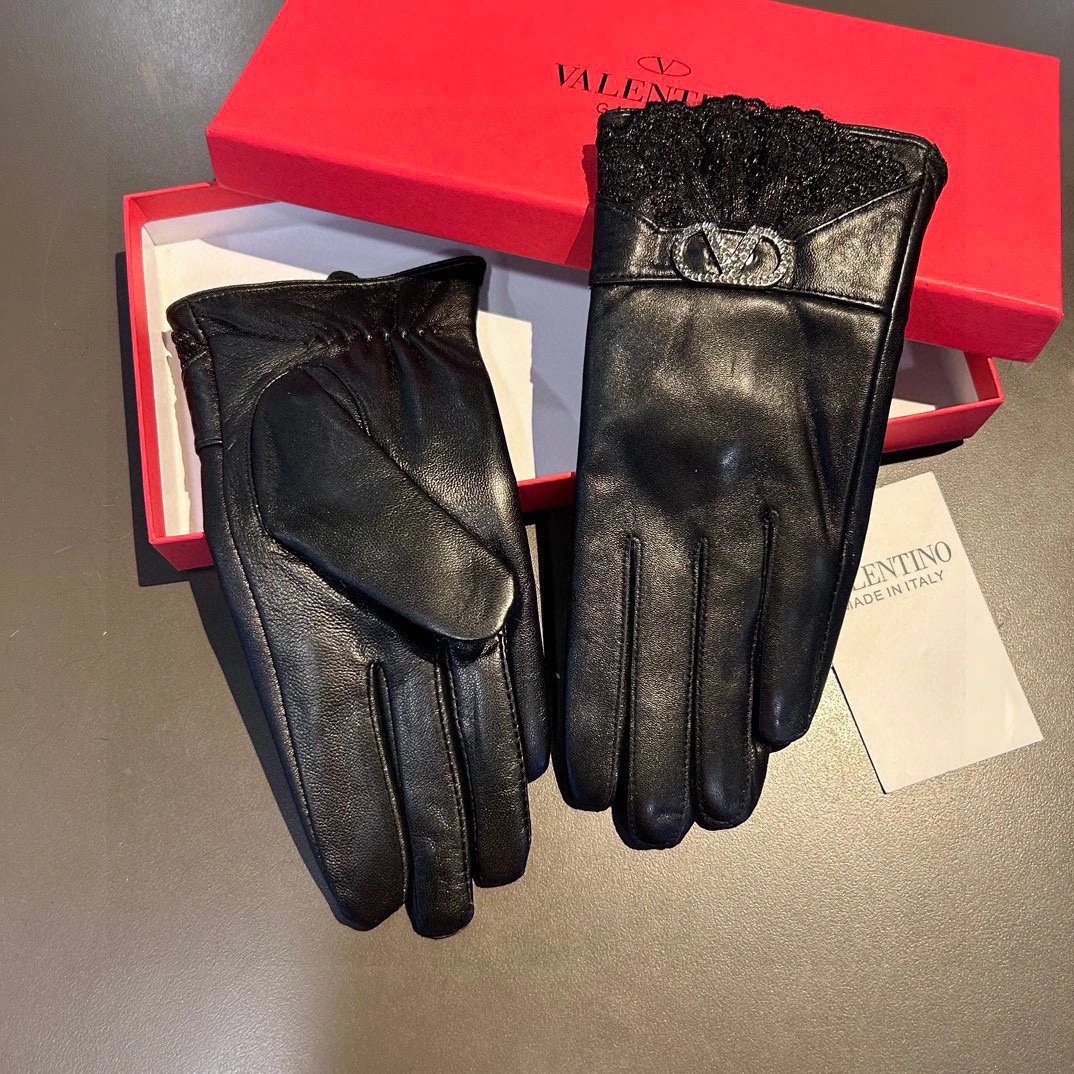 Valentino Lambskin Cashmere Gloves Ver.E — Photo 5