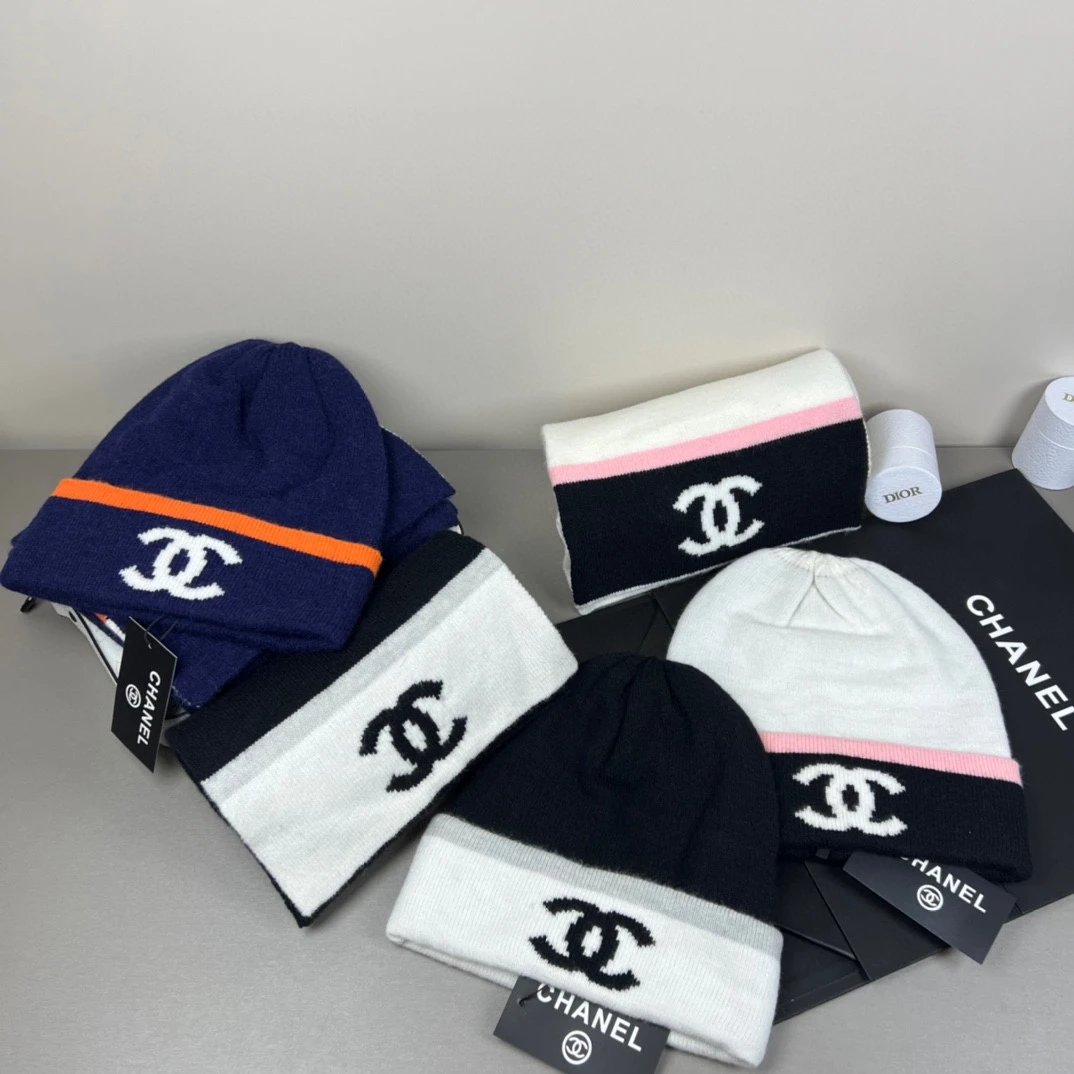 Chanel Scarf & Hat Set Ver.D — Zdjęcie 7
