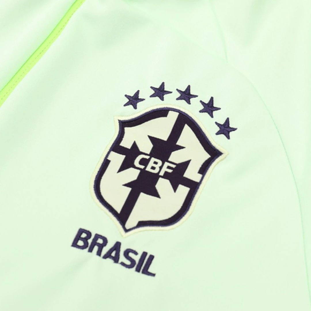 Brazil 1 4 Zip Tracksuit 2022 Kids Green — photo 10