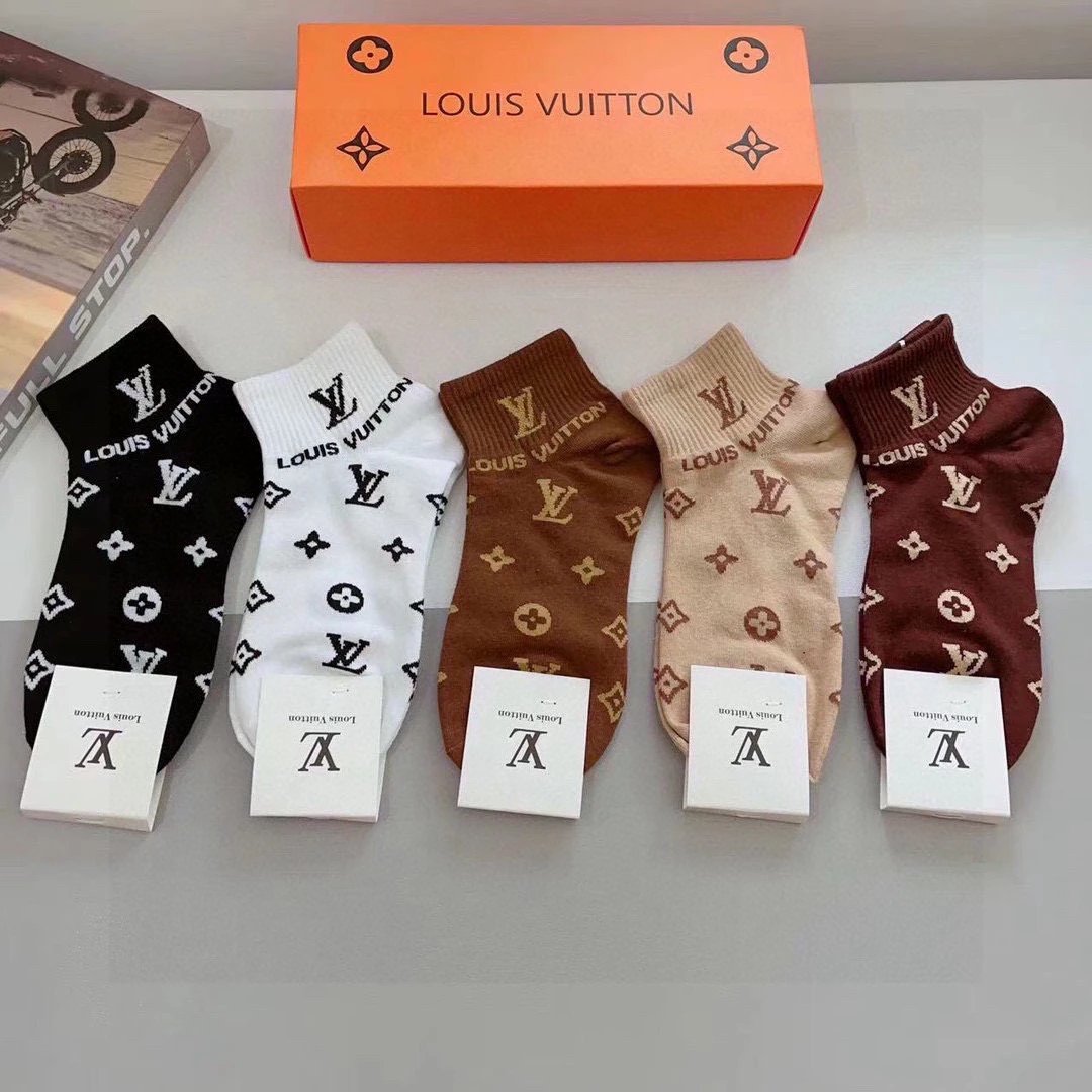 Louis Vuitton Crew Cotton Socks Ver.A — Zdjęcie 2