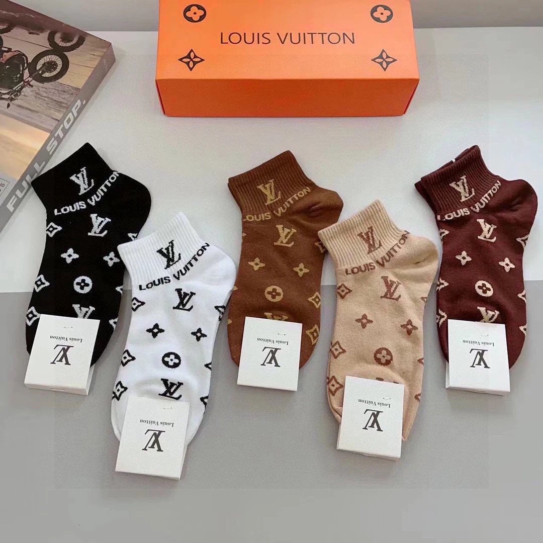 Louis Vuitton Crew Cotton Socks Ver.A — Zdjęcie 8
