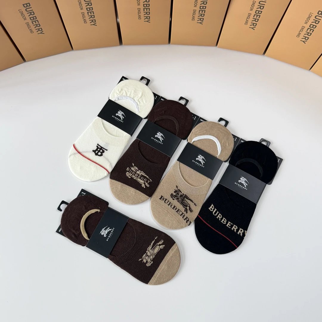 Burberry Classic No-Show Socks 5-Pair Box Ver.C — photo 5