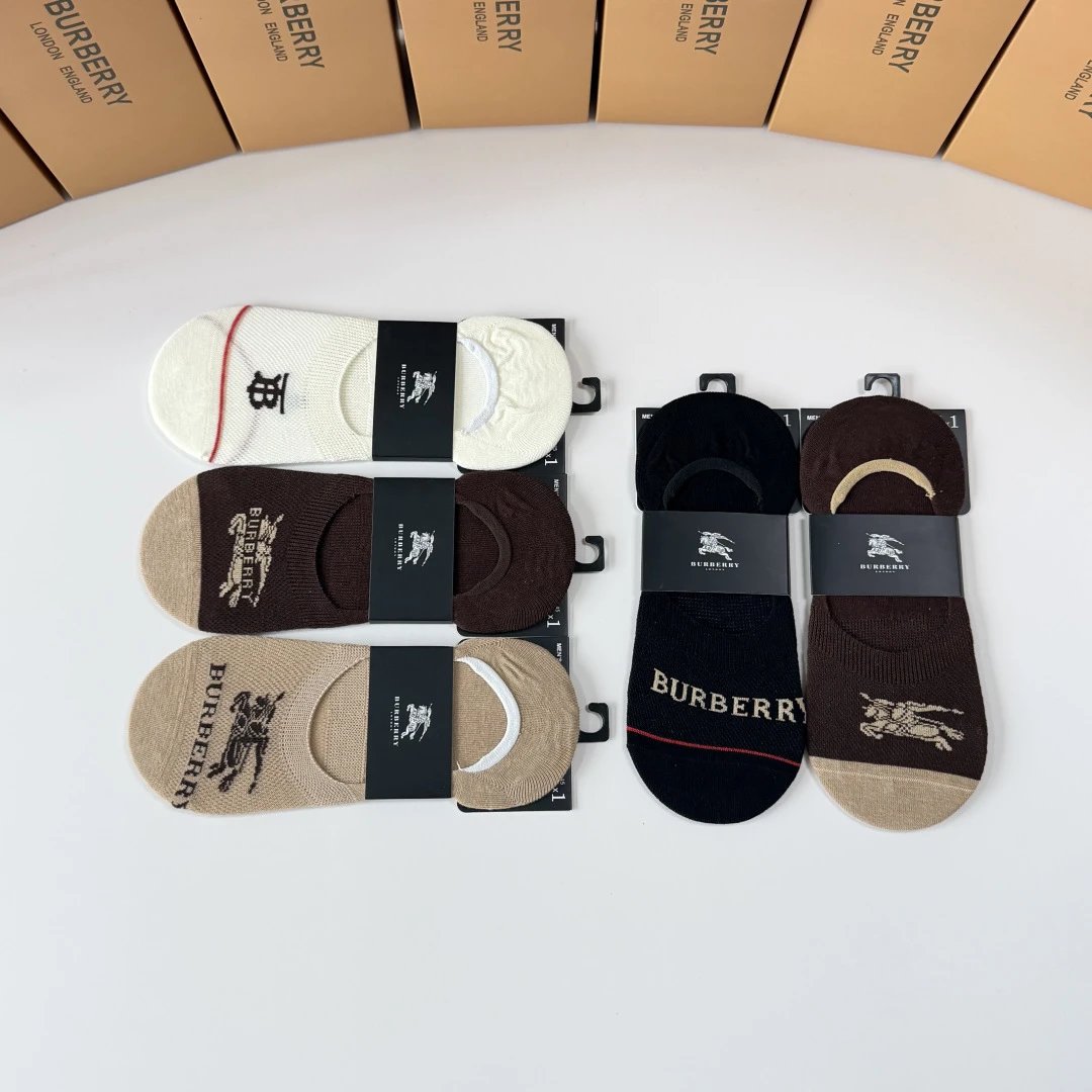 Burberry Classic No-Show Socks 5-Pair Box Ver.C — photo 7