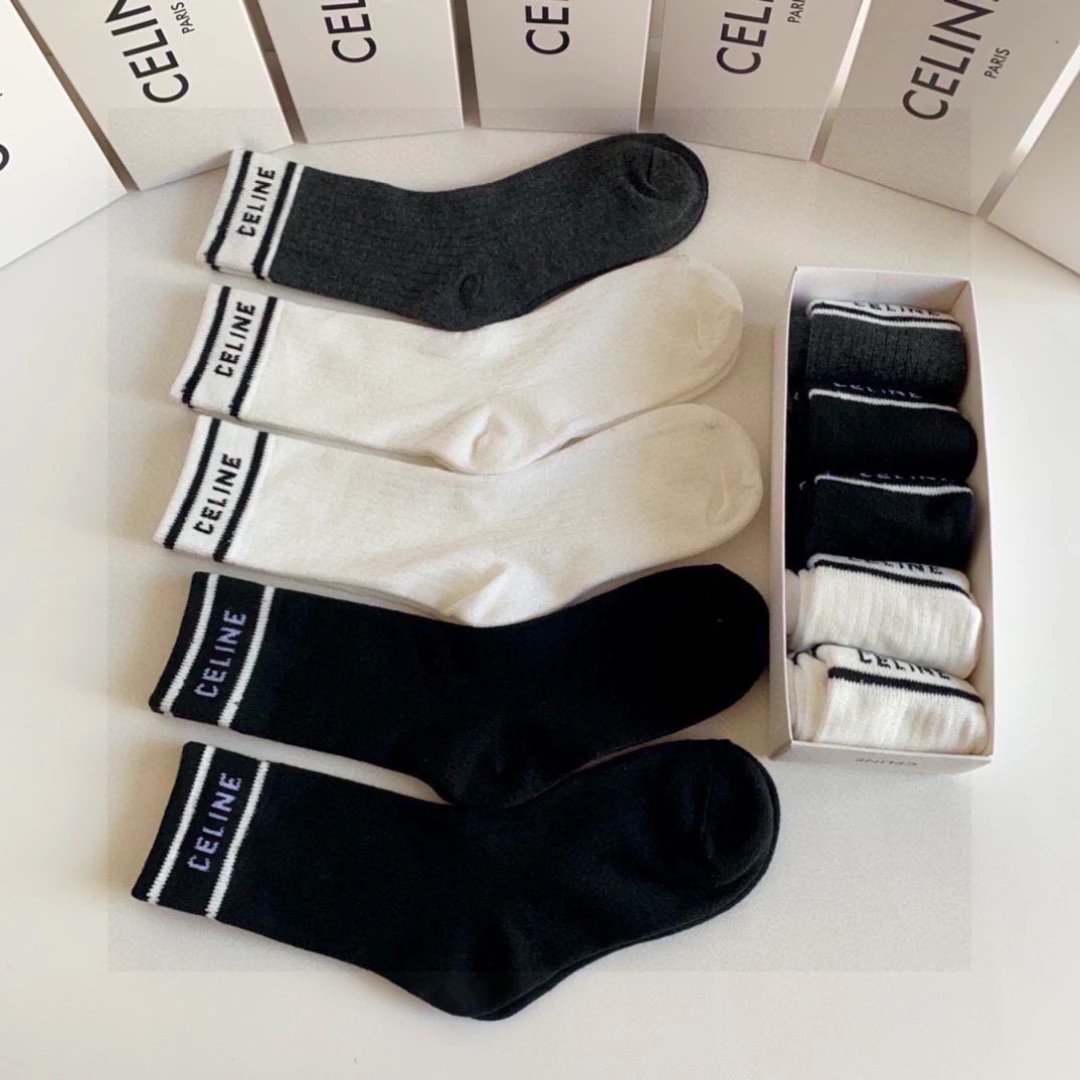 Celine Crew Socks 5-Pair Box — Zdjęcie 5